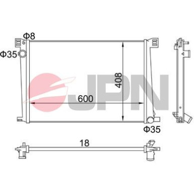 JPN Kühler, Motorkühlung 60C9010-JPN