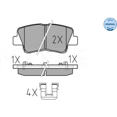 Bremsbelagsatz Hyundai T. I40 11-/Sonata 08-/Ceed 12- Mit Sensor | 025 253 3715/W