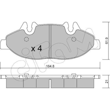 CIFAM Bremsbelagsatz, Scheibenbremse 822-575-0