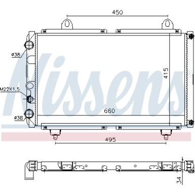 Wasserkühler PKW | CITROEN C25, FIAT Ducato | 63558