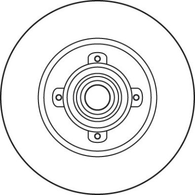 Bremsscheibe Peugeot T. 308 07- 2.0Hdi Mit Lager TRW SINGLE DF6042BS