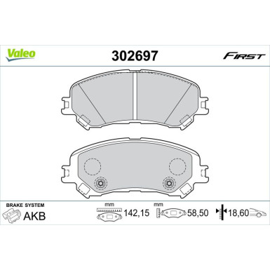 VALEO Bremsbeläge VALEO Bremsbeläge