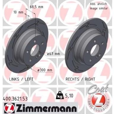ZIMMERMANN Bremsscheibe 400.3621.53 BLACK Z