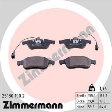 ZIMMERMANN Bremsbeläge