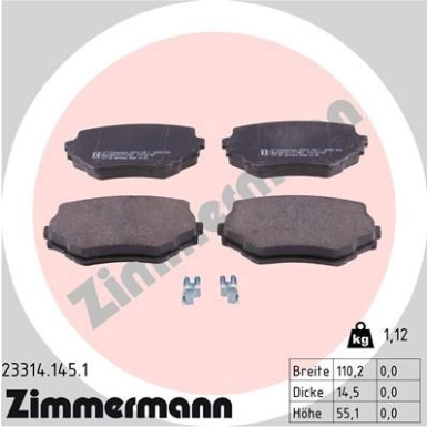 ZIMMERMANN Bremsbeläge