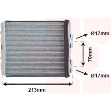 VAN WEZEL Wärmetauscher, Innenraumheizung 13006226 VAN WEZEL Wärmetauscher, Innenraumheizung 13006226