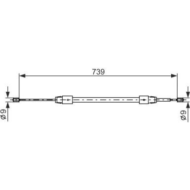 1 987 477 691 Seilzug, Feststellbremse 1 987 477 691 Seilzug, Feststellbremse