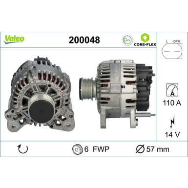 VALEO Generator 200048 VALEO CORE-FLEX