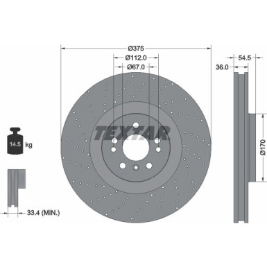 Bremsscheibe Db P. X166/W166/C292 11 PRO+ 92279805