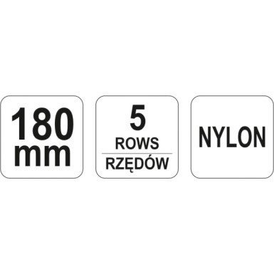 YT-6349 Nylondrathbürste 5Reihig L180Mm