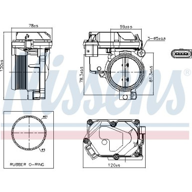 NISSENS Drosselklappenstutzen 955259