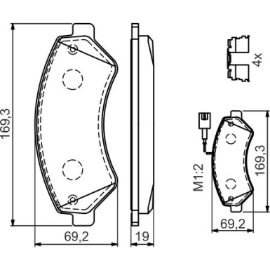 Bremsklötze | FIAT | 0 986 494 589