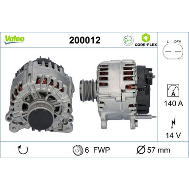 200012 Generator VALEO CORE-FLEX