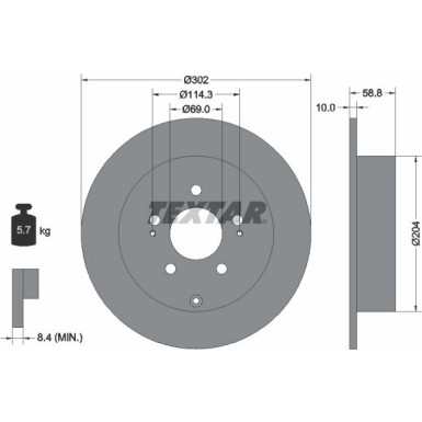 Bremsscheibe Mitsubishi T. Grandis 04 | 92148403