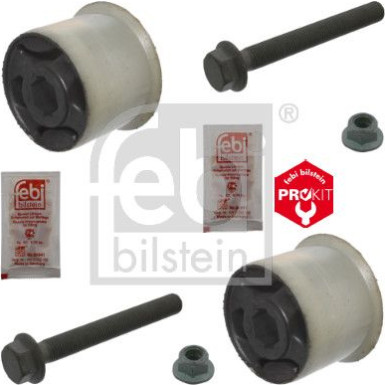 Lagerbuchse, Querlenker Vw P. Polo/A2/Fabia/Ibiza 02- (2X Hülse, 2X Fett, 2X-Rub + Mutter) ProKit 39228 Lagerbuchse, Querlenker Vw P. Polo/A2/Fabia/Ibiza 02- (2X Hülse, 2X Fett, 2X-Rub + Mutter) ProKit 39228