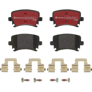 BREMBO Bremsklötze Xtra HA | AUDI SEAT SKODA VW 02-15 | P 85 073X BREMBO Bremsklötze Xtra HA | AUDI SEAT SKODA VW 02-15 | P 85 073X