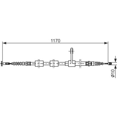 1 987 477 554 Seilzug, Feststellbremse 1 987 477 554 Seilzug, Feststellbremse