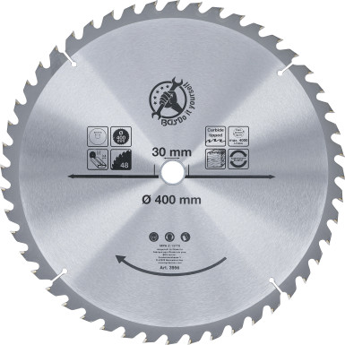 BGS Hartmetall-Kreissägeblatt | Ø 400 x 30 x 3,4 mm | 48 Zähne | 3956