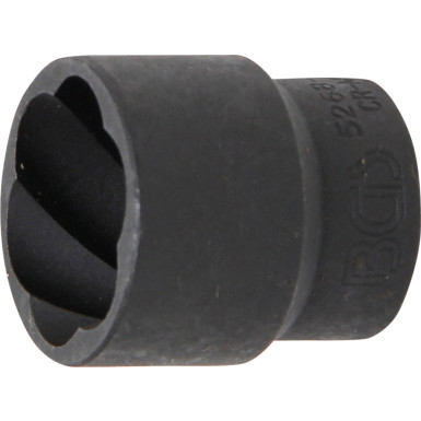 BGS Spiral-Profil-Steckschlüssel-Einsatz / Schraubenausdreher | Antrieb Innenvierkant 12,5 mm (1/2"""") | SW 24 mm | 5268-24