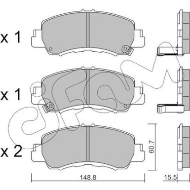CIFAM Bremsbelagsatz, Scheibenbremse | 822-1239-0