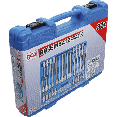 BGS Bit-Einsatz-Satz | Antrieb Innenvierkant 12,5 mm (1/2"""") | TPS-Profil (für Torx Plus) mit Bohrung TPS20 - TPS70 | 32-tlg | 5191