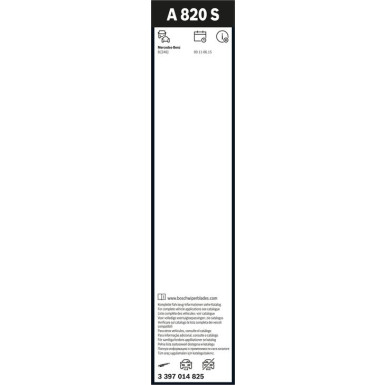 BOSCH | Scheibenwischer Aerotwin A820S | Mercedes-Benz | 3397014825