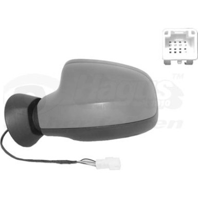 Außenspiegel Dacia Logan konvex grundiert OE 6001549680 HAGUS 1516817