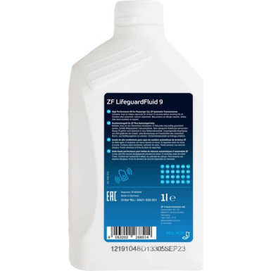 ZF Lifeguard Fluid 9, 1 Liter | Getriebeöl für Kits | AA01.500.001 ZF Lifeguard Fluid 9, 1 Liter | Getriebeöl für Kits | AA01.500.001