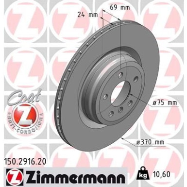 ZIMMERMANN Bremsscheibe | 150.2916.20
