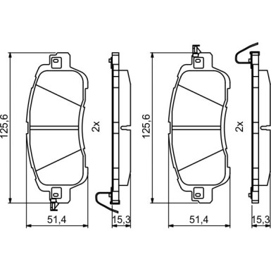 Bremsklötze VA | MAZDA 2 14 | 0 986 494 832
