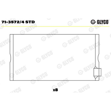 GLYCO Pleuellager 71-3572/4 STD