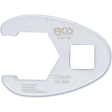 BGS Hahnenfußschlüssel | Antrieb Innenvierkant 12,5 mm (1/2"""") | SW 25 mm | 1757-25