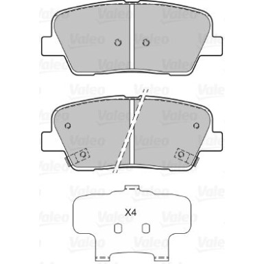 VALEO Bremsbeläge 601134