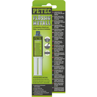 Petec Flüssigmetall 25ml SB-Karte Flüssigmetall, Füllen, Spachteln, Verkleben 97425