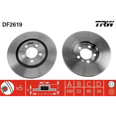 Bremsscheibe Vw P. Golf Gti | DF2619