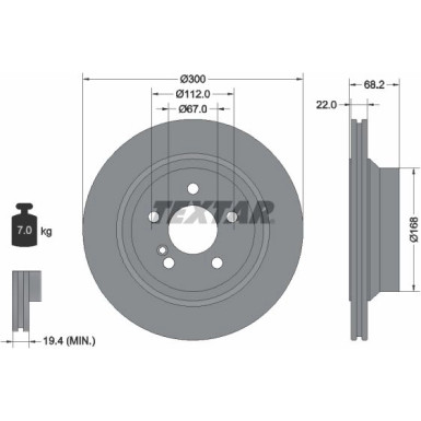 Bremsscheibe Db T. Cls (C219), E (W211, W212), Glk (X204) 1,8-5,5 03/02 PRO+ 92115505