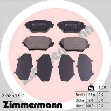 ZIMMERMANN Bremsbeläge