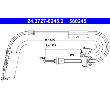 24.3727-0245.2 Seilzug, Feststellbremse