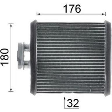 Wärmetauscher, Innenraumheizung BEHR Premium Line AH 75 000P