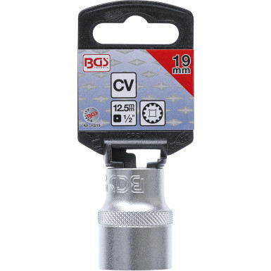 BGS Steckschlüssel-Einsatz Gear Lock | Antrieb Innenvierkant 12,5 mm (1/2"""") | SW 19 mm | 10219