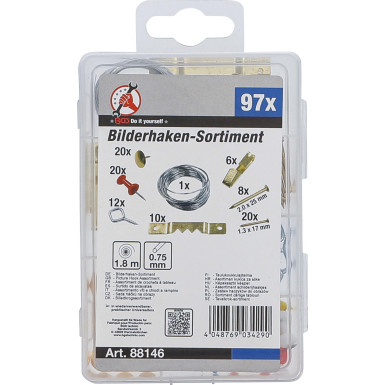 BGS Bilderhaken-Sortiment 97-tlg BGS Do it yourself 88146