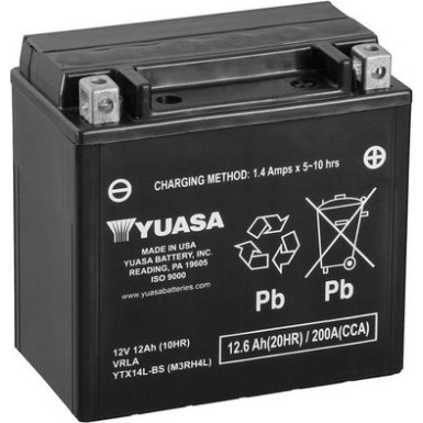 Yuasa MF VRLA Batterie COMBIPACK | offen, mit Säurepaket | YTX14L-BS Yuasa MF VRLA Batterie COMBIPACK | offen, mit Säurepaket | YTX14L-BS