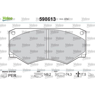 VALEO Bremsbeläge VALEO Bremsbeläge