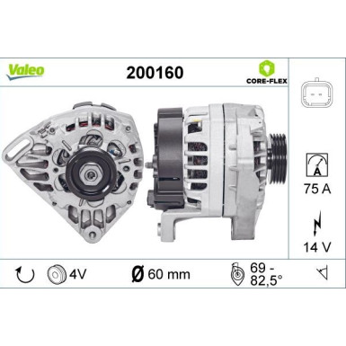 VALEO Generator 200160 VALEO CORE-FLEX