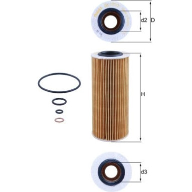 MAHLE Ölfilter | OX 177/3D