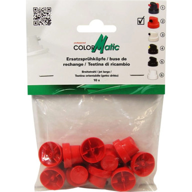 379321 Colormatic Ersatzsprühköpfe Flachstr. Set 10St