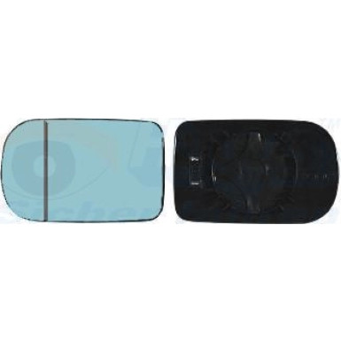 Spiegelglas, Außenspiegel BMW 5ER E39 asph., blau OE 5116 8250 438 HAGUS 639830