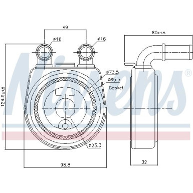 Ölkühler PKW PEUGEOT PARTNER 96- 1.9 D FIRST FIT 90701