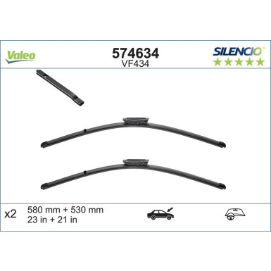 574634 Wischblatt SILENCIO FLAT BLADE SET