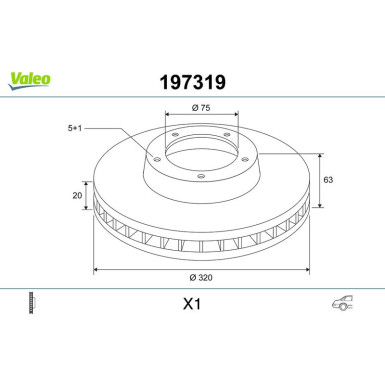 VALEO Bremsscheibe 197319